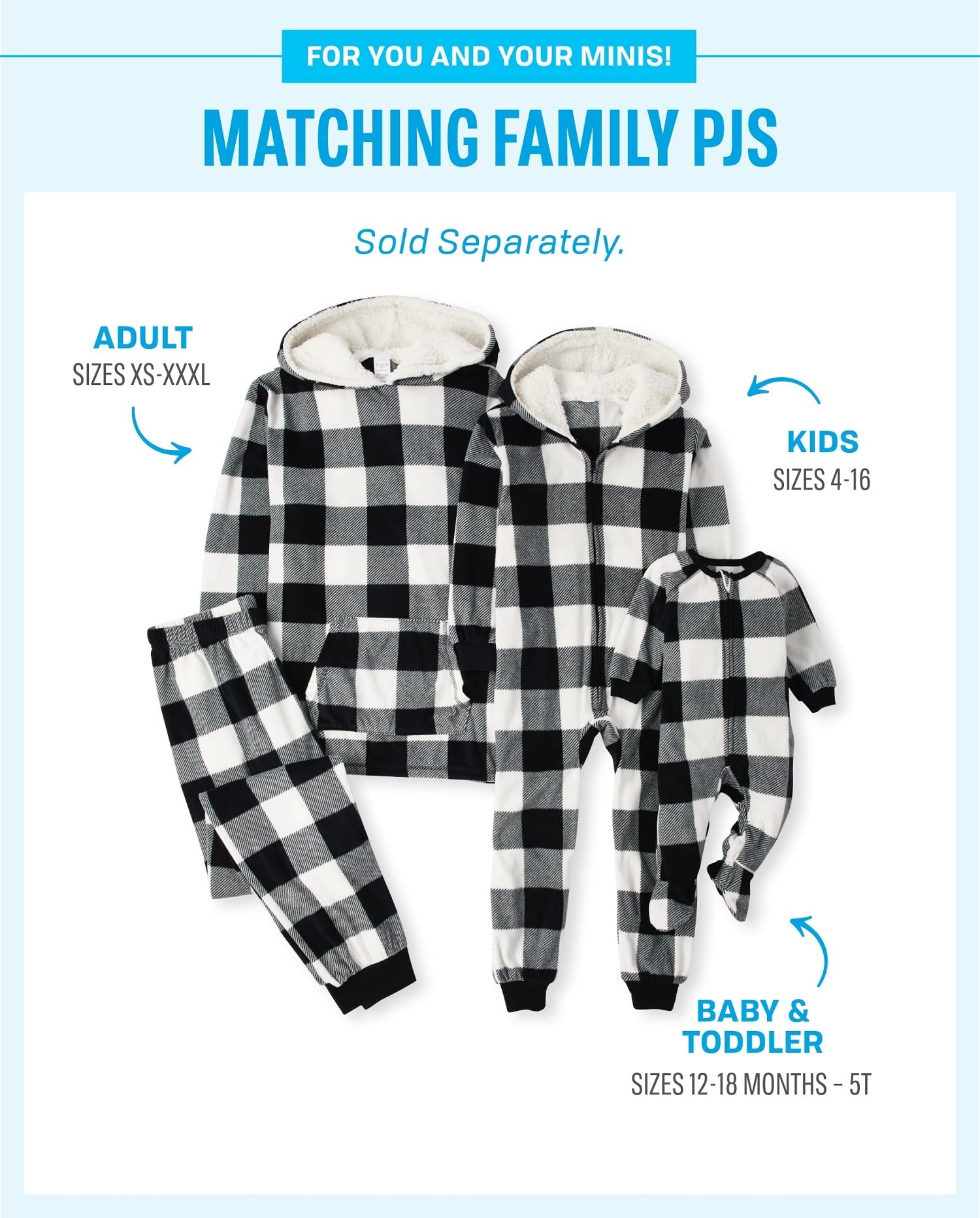 The Children's Place unisex-baby And Kids, Sibling Matching, Christmas Pajama Sets, Fleece