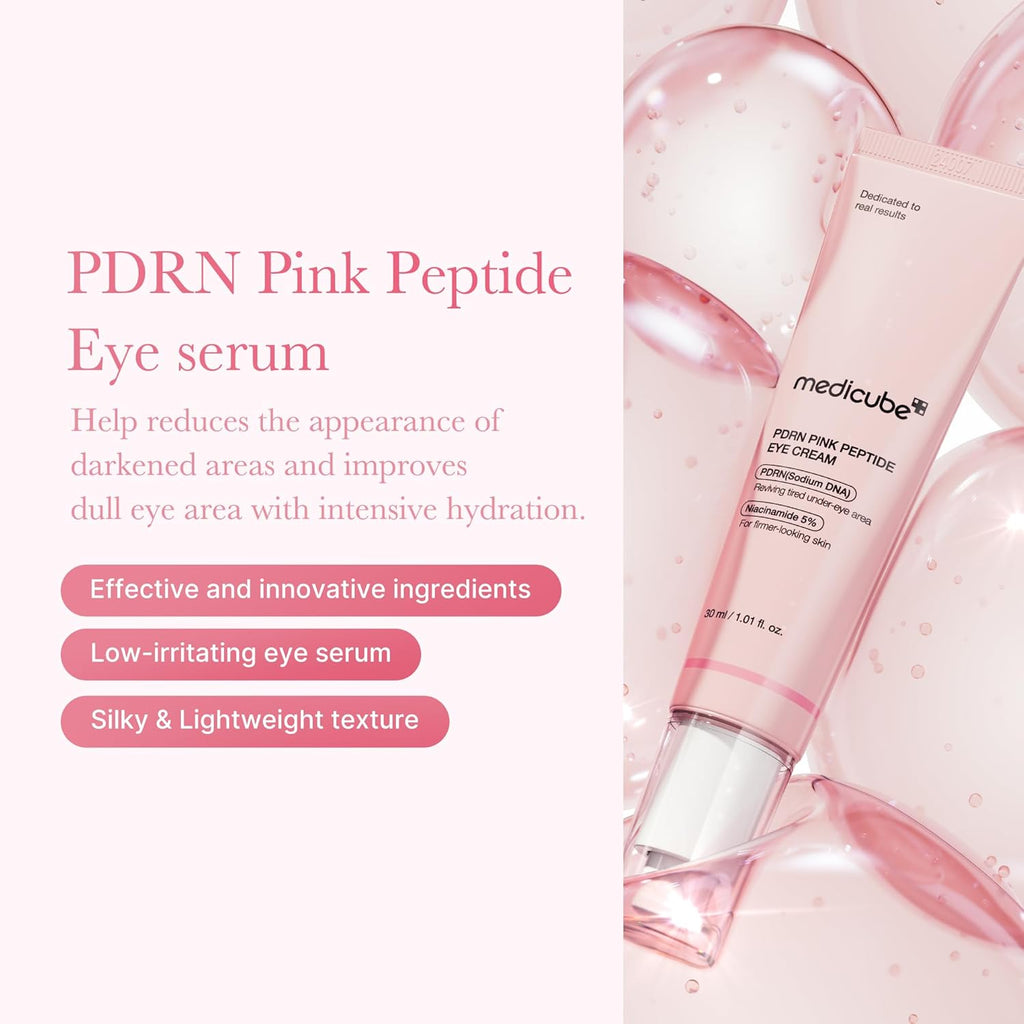medicube Ultimate Night Eye Routine Duo: PDRN Caffeine Collagen Eye Patches and Salmon DNA PDRN Eye Cream | For Appearance of Dark Circles, Undereye Bags, Firming Care | Korean Skincare