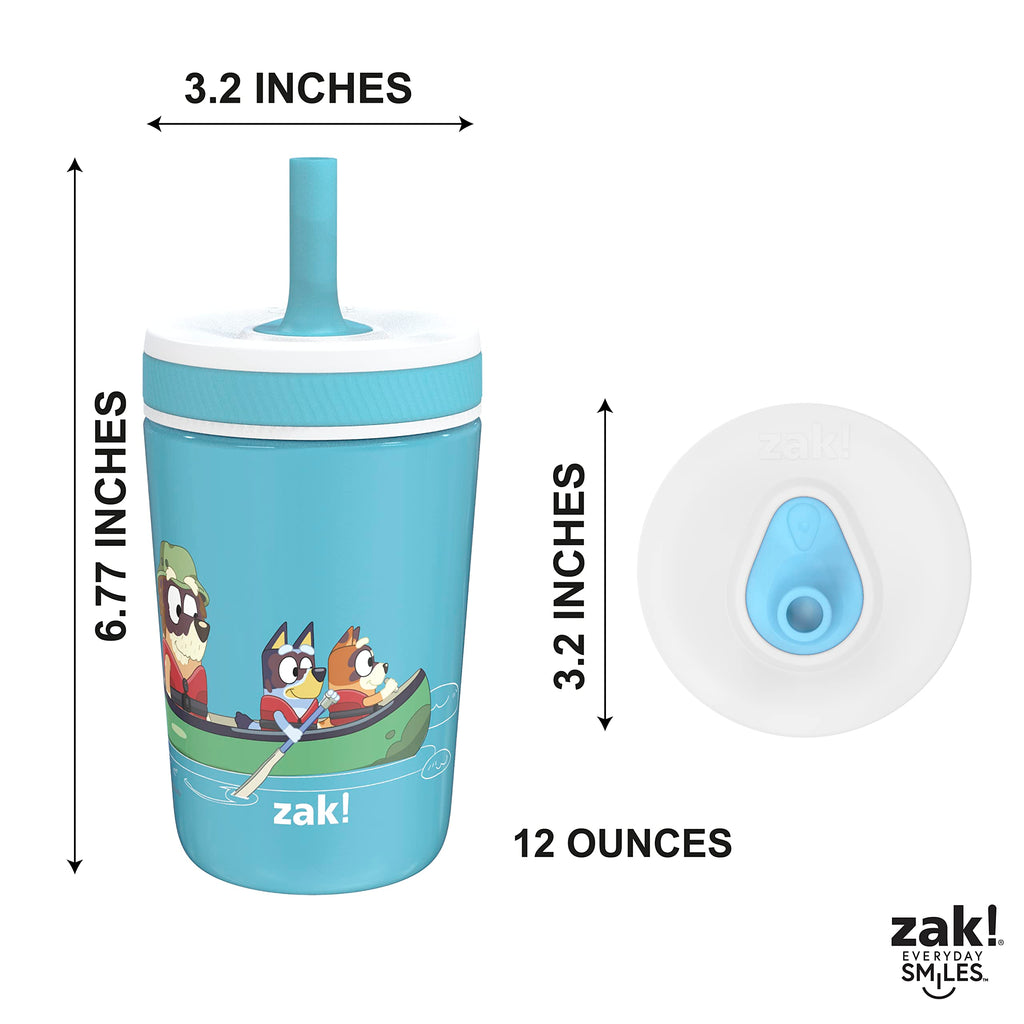 Zak Designs Disney Kelso Toddler Cups For Travel or At Home, 12oz Vacuum Insulated Stainless Steel Sippy Cup With Leak-Proof Design is Perfect For Kids (Mickey Mouse)