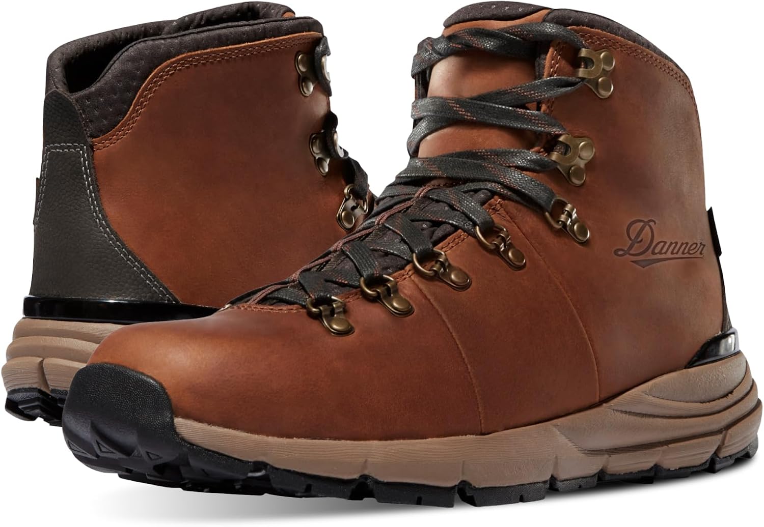Danner Mountain 600 Leaf Gore-Tex Hiking Boots for Men - Ortholite Tripe Density Footbed - Waterproof Quick Dry Barrier - Vibram SPE Midsole - Full Grain Leather Upper - Traction Outsole