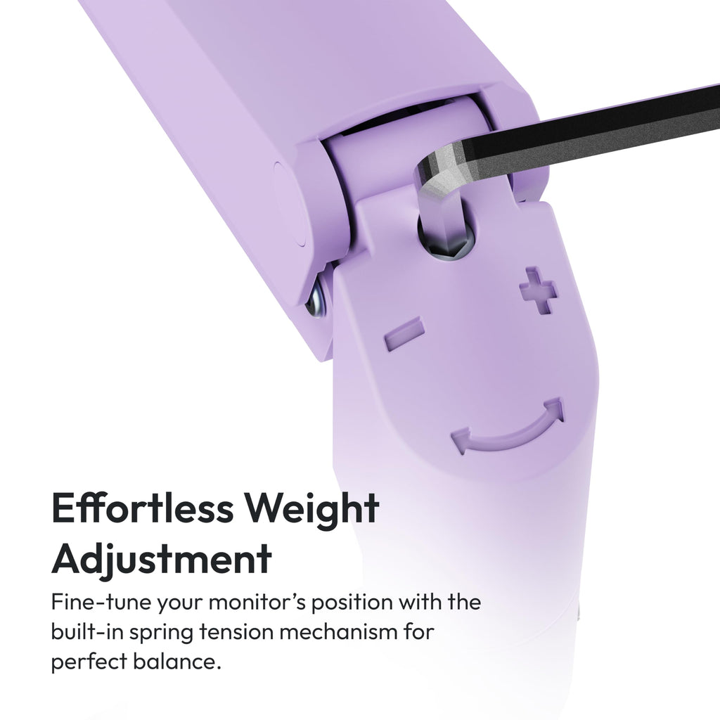 Pixio PS1S Wave Pink Single Monitor Arm Stand Desk Mount - Fits up to 32 inches Monitors and up to 19.8lbs. VESA Compatibility and Integrated Cable Management