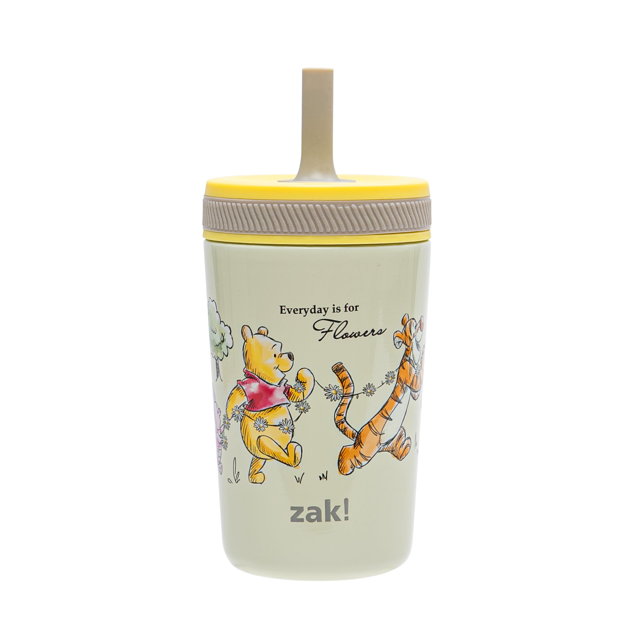 Zak Designs Disney Kelso Toddler Cups For Travel or At Home, 12oz Vacuum Insulated Stainless Steel Sippy Cup With Leak-Proof Design is Perfect For Kids (Mickey Mouse)