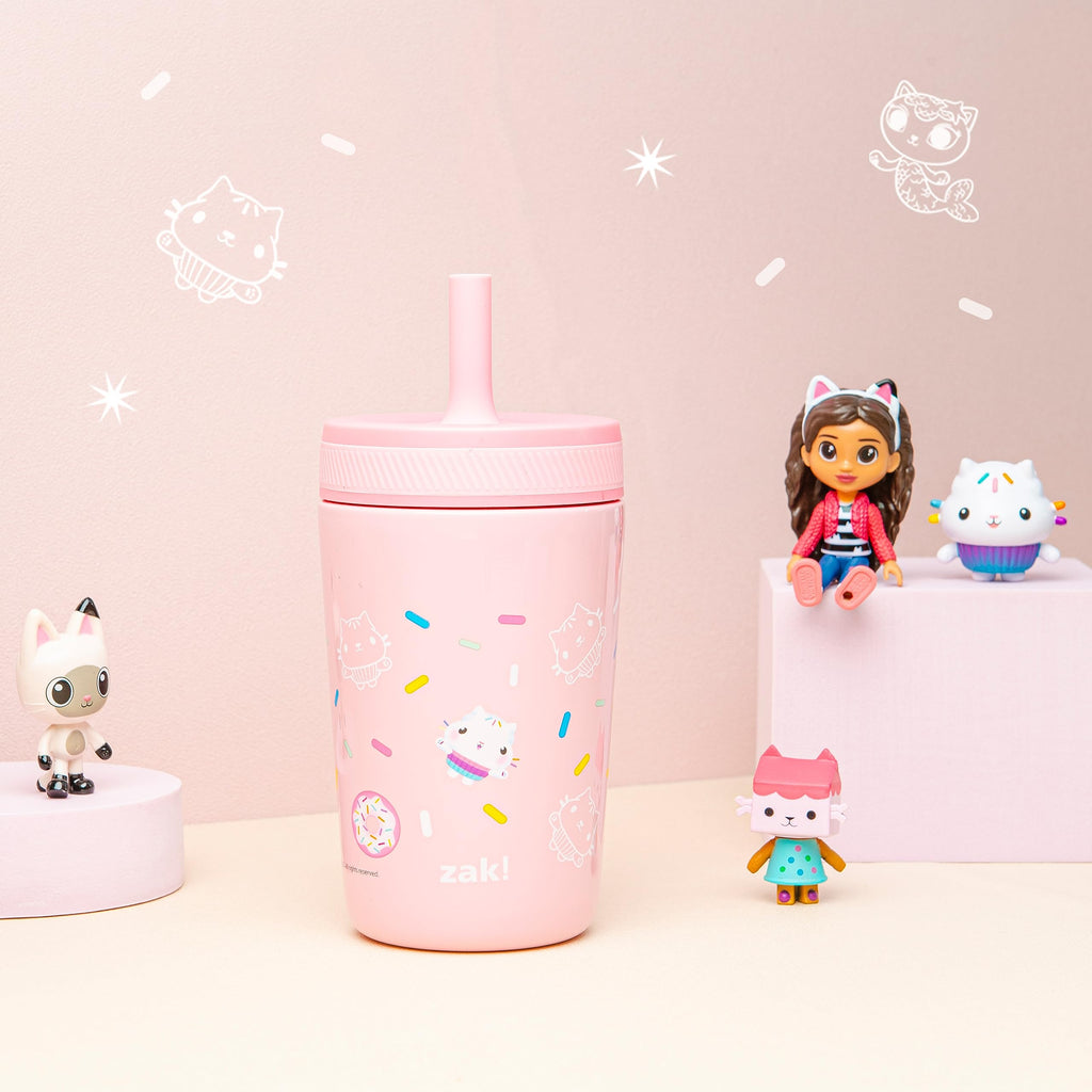 Zak Designs Disney Kelso Toddler Cups For Travel or At Home, 12oz Vacuum Insulated Stainless Steel Sippy Cup With Leak-Proof Design is Perfect For Kids (Mickey Mouse)