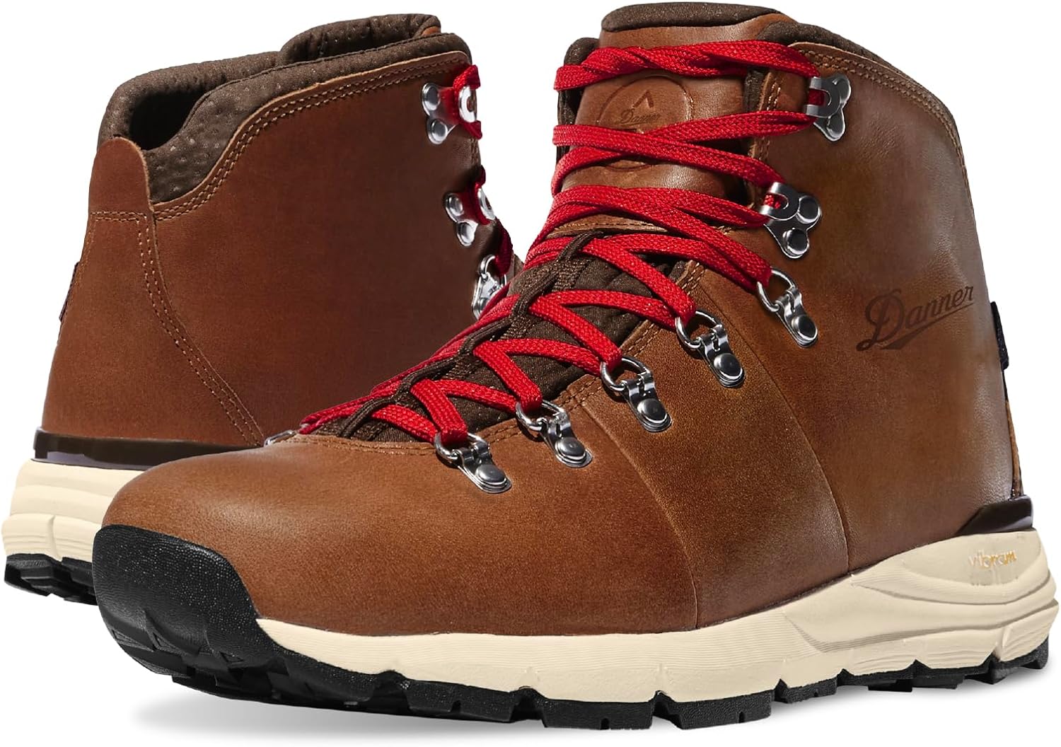 Danner Mountain 600 Leaf Gore-Tex Hiking Boots for Men - Ortholite Tripe Density Footbed - Waterproof Quick Dry Barrier - Vibram SPE Midsole - Full Grain Leather Upper - Traction Outsole