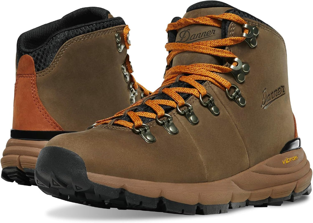 Danner Mountain 600 Leaf Gore-Tex Hiking Boots for Men - Ortholite Tripe Density Footbed - Waterproof Quick Dry Barrier - Vibram SPE Midsole - Full Grain Leather Upper - Traction Outsole