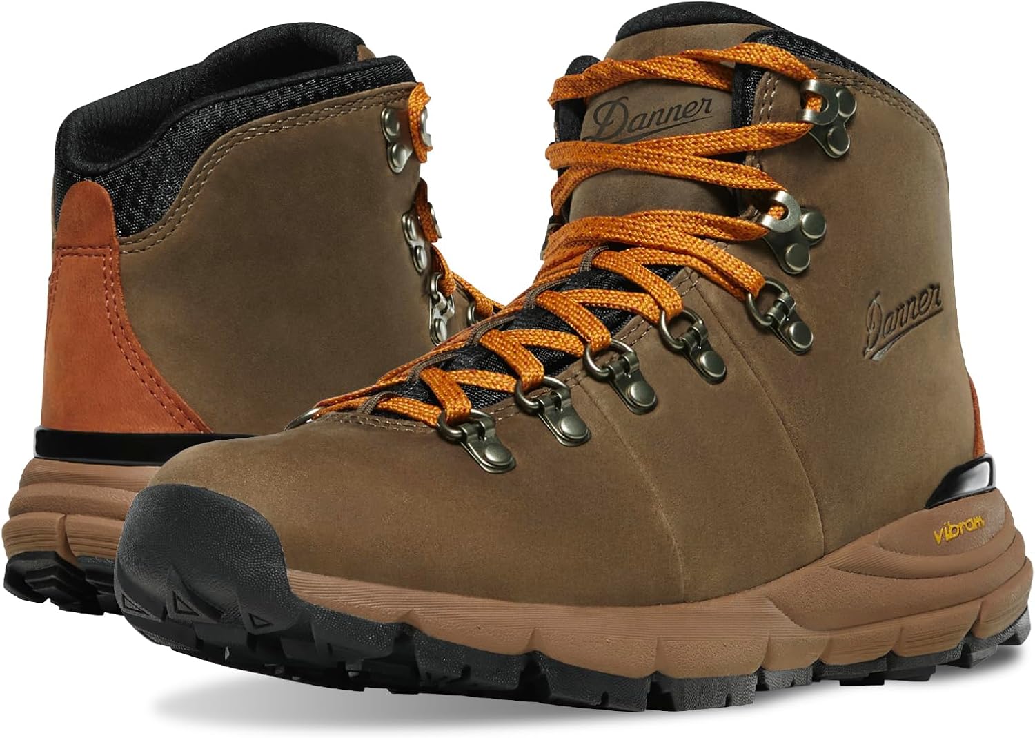 Danner Mountain 600 Leaf Gore-Tex Hiking Boots for Men - Ortholite Tripe Density Footbed - Waterproof Quick Dry Barrier - Vibram SPE Midsole - Full Grain Leather Upper - Traction Outsole