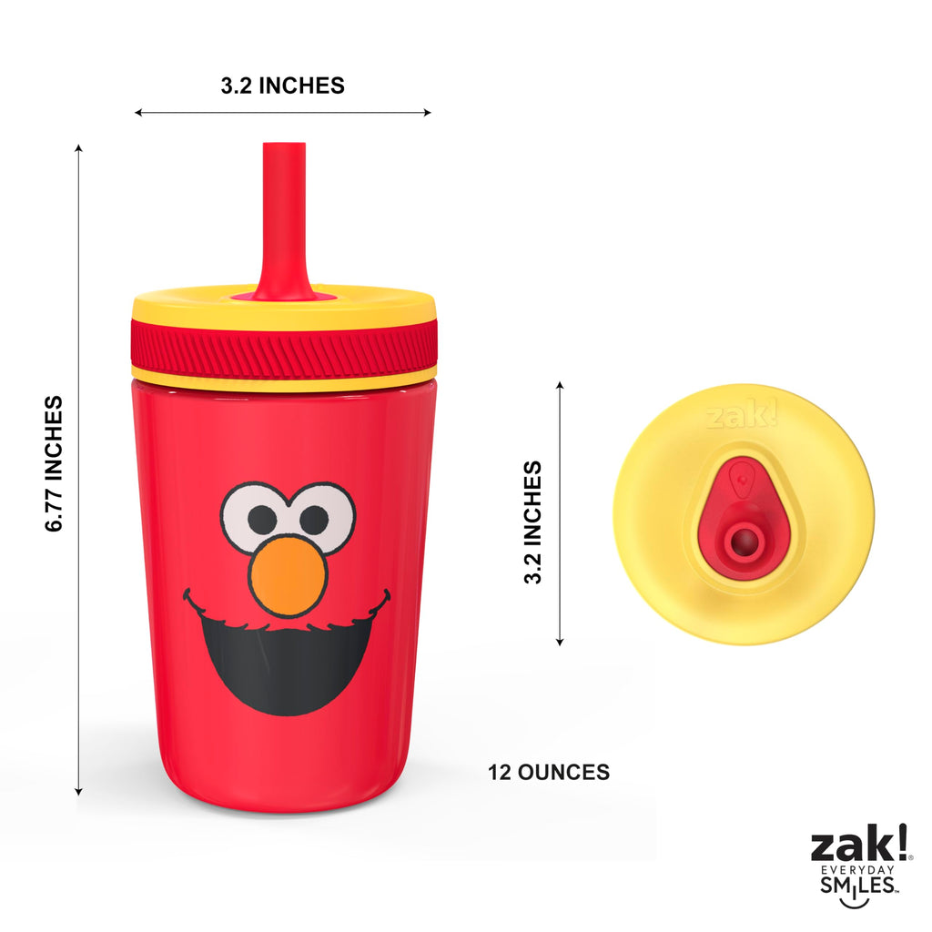 Zak Designs Disney Kelso Toddler Cups For Travel or At Home, 12oz Vacuum Insulated Stainless Steel Sippy Cup With Leak-Proof Design is Perfect For Kids (Mickey Mouse)