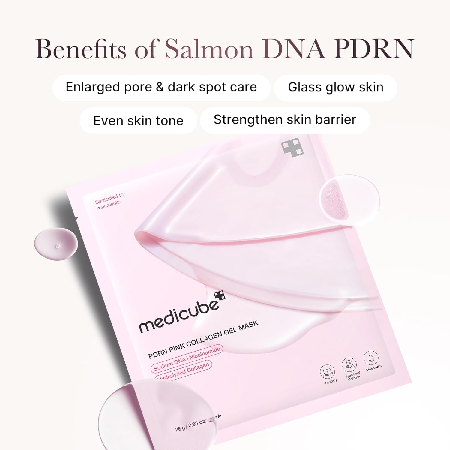 medicube Hydro-Repair Mask Duo: Salmon DNA PDRN Pink Collagen Capsule Cream and Salmon DNA PDRN pink collagen jelly gel mask (4ea)