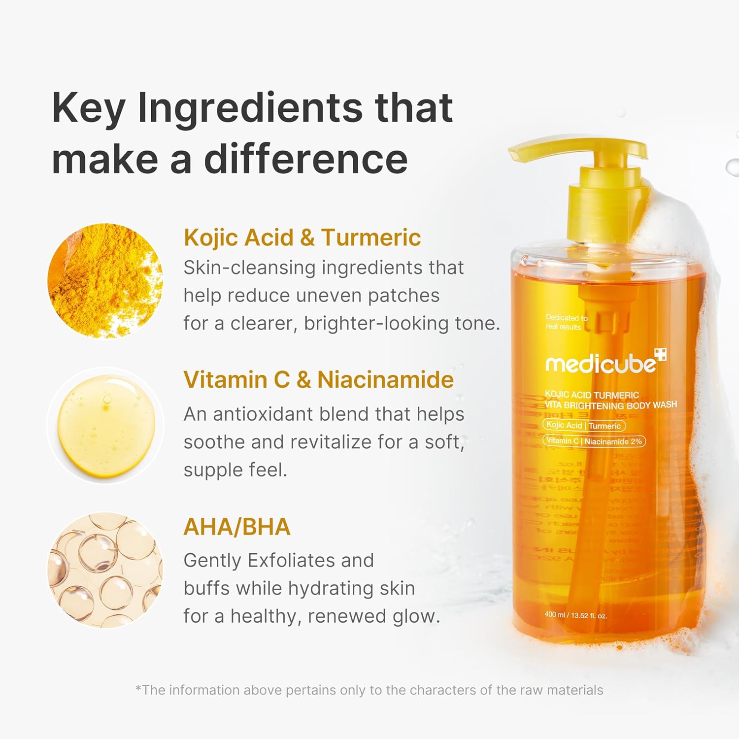 medicube Kojic Acid Body Wash & Tone Duo: Kojc Acid Turmeric Brightening Body Wash and Smothing Toner for Face & Body | Shower 2 Step Routine for Clearer, Brighter Body Skin