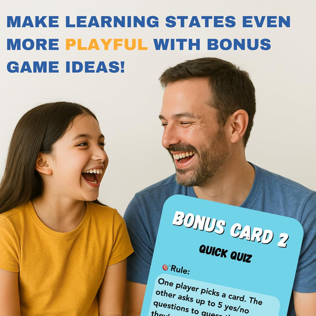 States Explorer – USA State Flashcards for Kids Ages 6+ | 50 United States Cards with Fun Facts, Capitals, Maps & Characters | Educational Geography Game | Perfect for Homeschool, Classroom & Travel