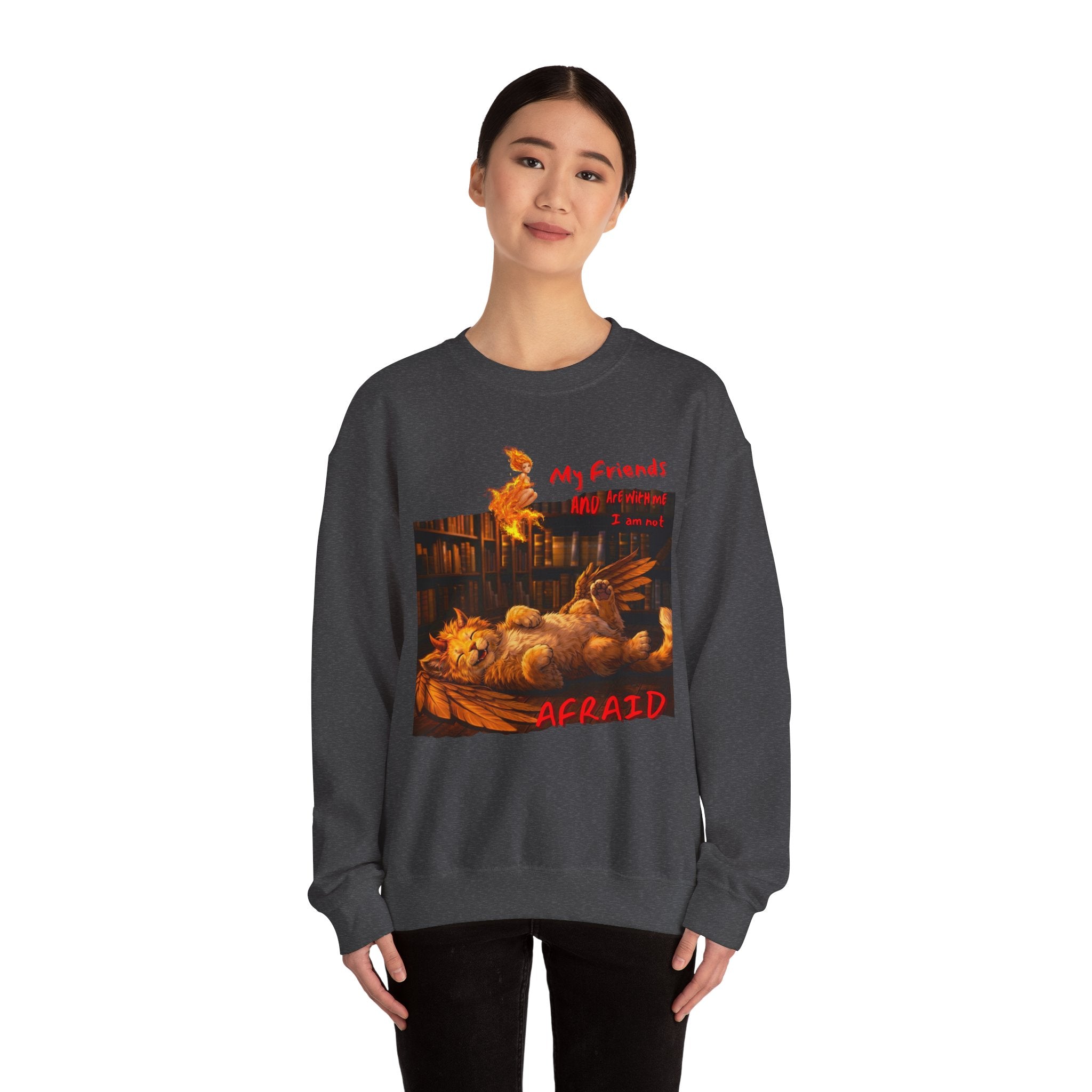 Creepy Chickens "My Friends Are Afraid" Crewneck Sweatshirt