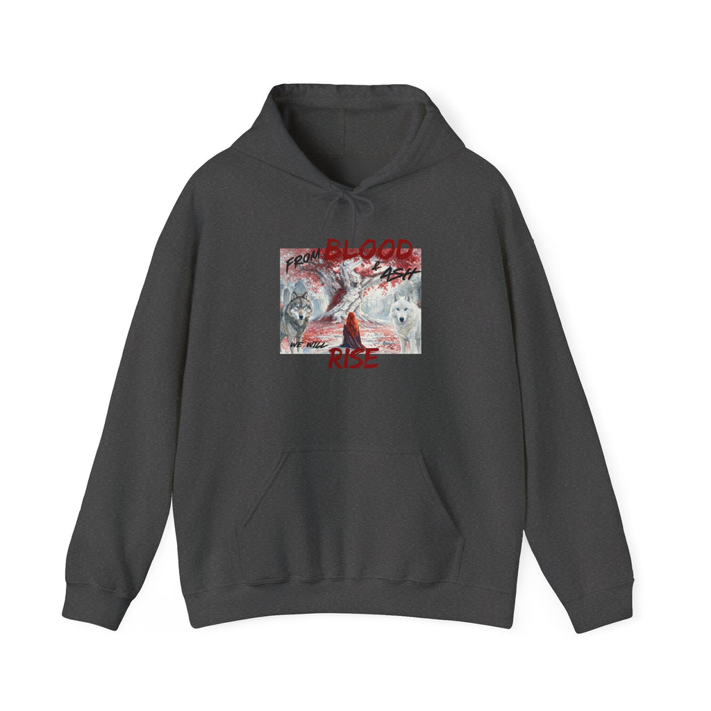 Hoodie – 'Blood Rise' Gothic Graphic Pullover