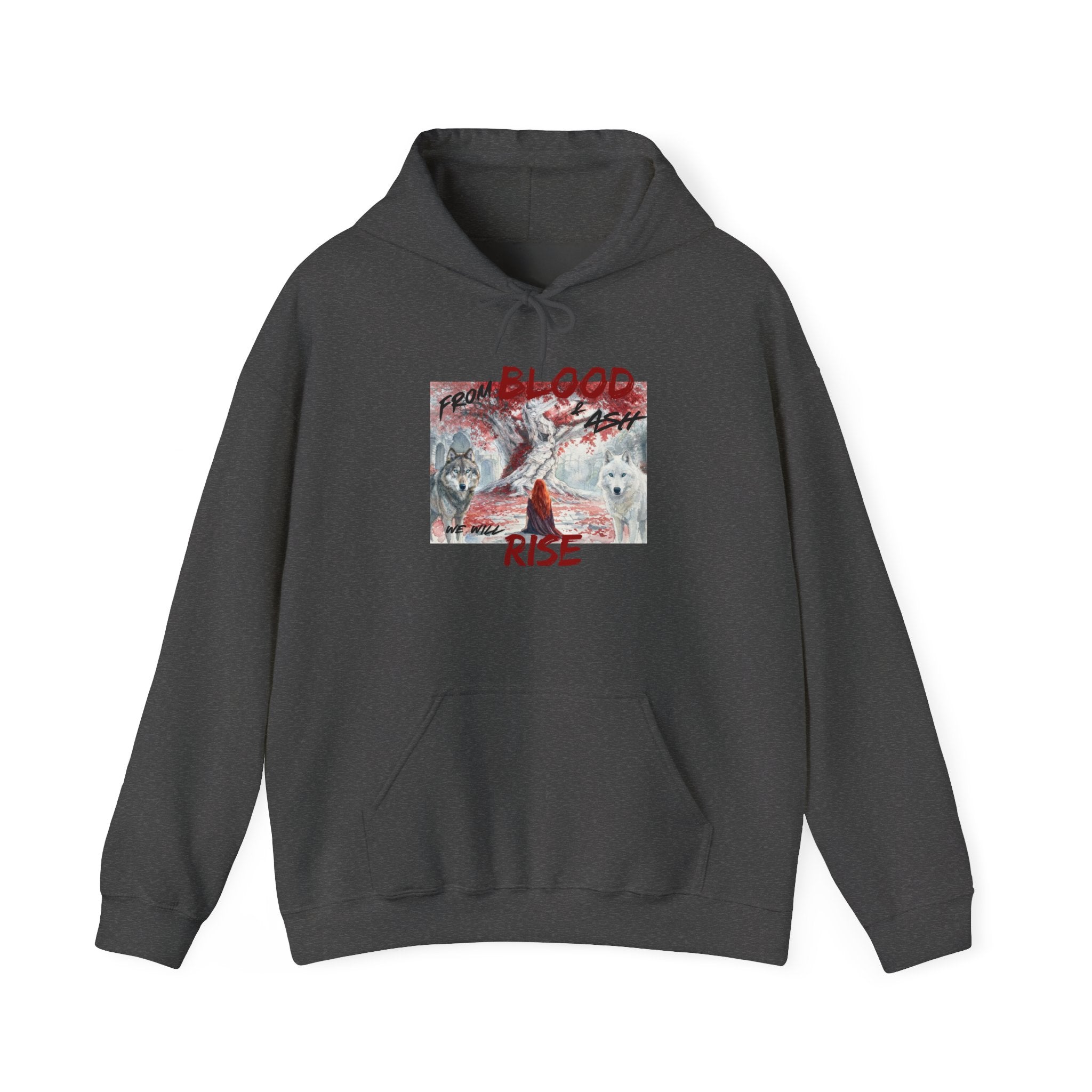 Hoodie – 'Blood Rise' Gothic Graphic Pullover