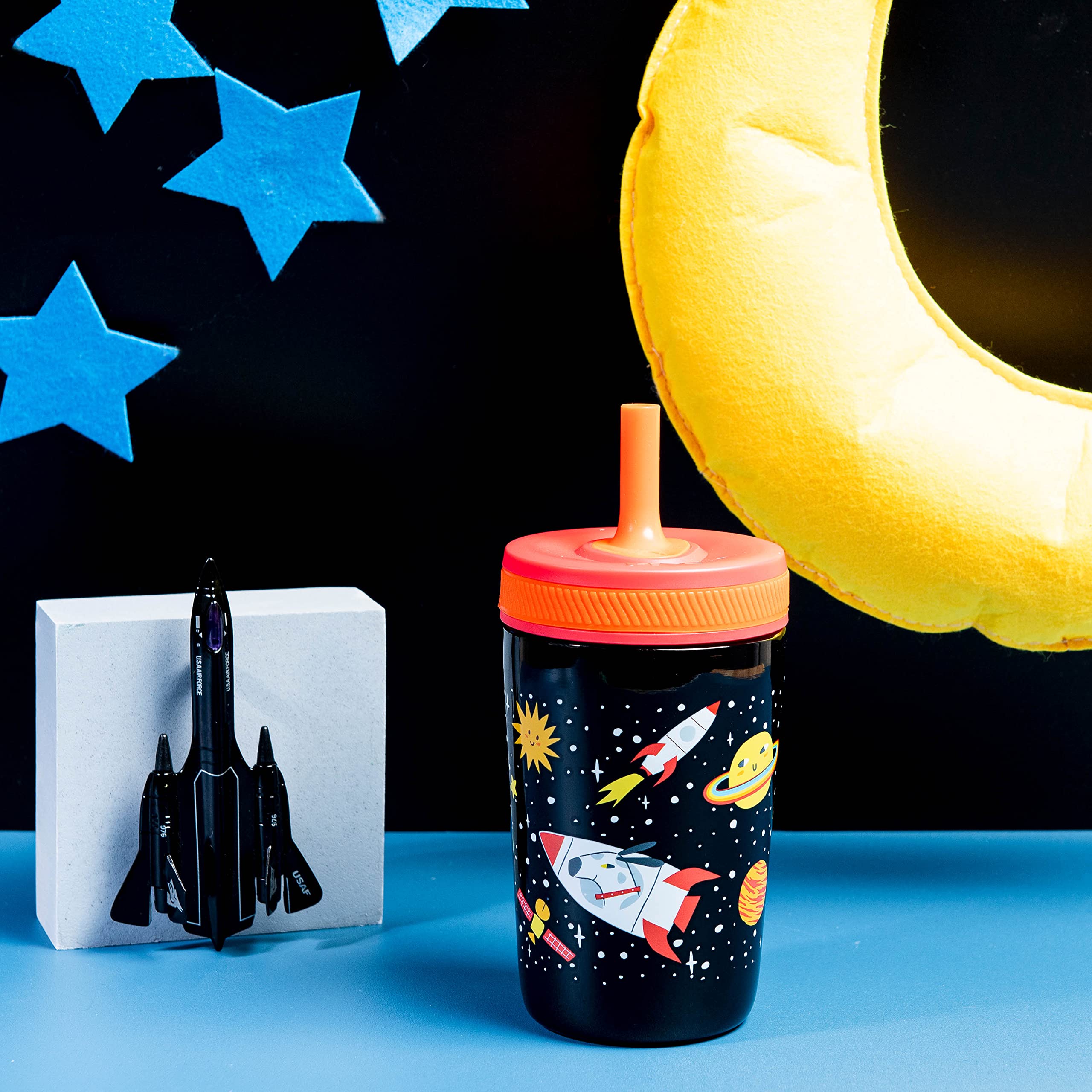 Zak Designs Disney Kelso Toddler Cups For Travel or At Home, 12oz Vacuum Insulated Stainless Steel Sippy Cup With Leak-Proof Design is Perfect For Kids (Mickey Mouse)