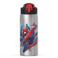 Zak Designs Disney Cars 3 - Stainless Steel Water Bottle with One Hand Operation Action Lid and Built-in Carrying Loop, Kids Water Bottle with Straw Spout is Perfect for Kids (15.5 oz, 18/8)