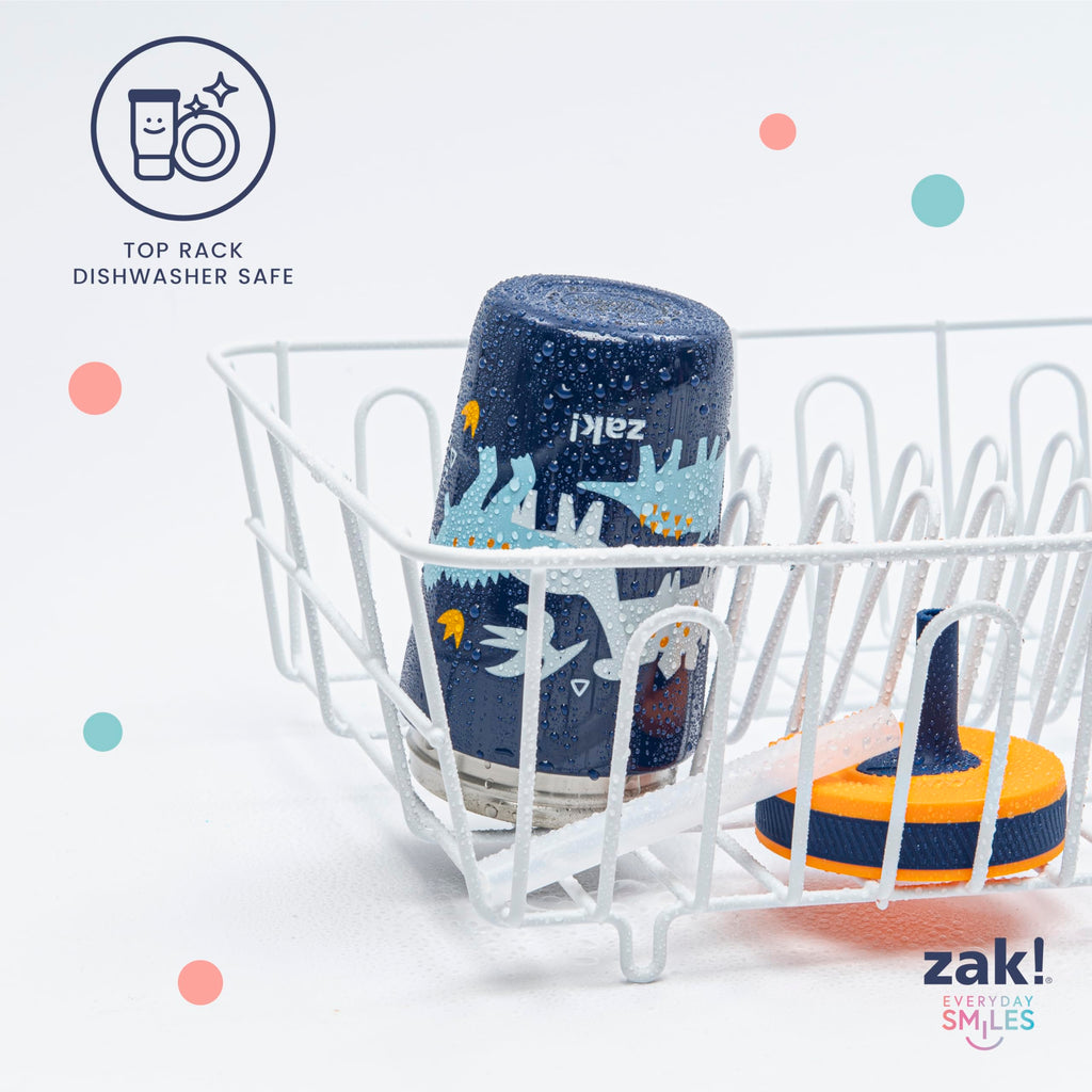 Zak Designs Disney Kelso Toddler Cups For Travel or At Home, 12oz Vacuum Insulated Stainless Steel Sippy Cup With Leak-Proof Design is Perfect For Kids (Mickey Mouse)