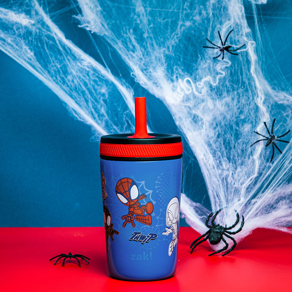 Zak Designs Disney Kelso Toddler Cups For Travel or At Home, 12oz Vacuum Insulated Stainless Steel Sippy Cup With Leak-Proof Design is Perfect For Kids (Mickey Mouse)
