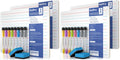 Nicpro Dry Erase Lap Board 9 x 12 inches 2 Pack Ruled Kid Double Sided Blank & Lined Small Lapboard with 8 Pens, 2 Eraser, Learning Mini Whiteboard Portable for Student and Classroom Use