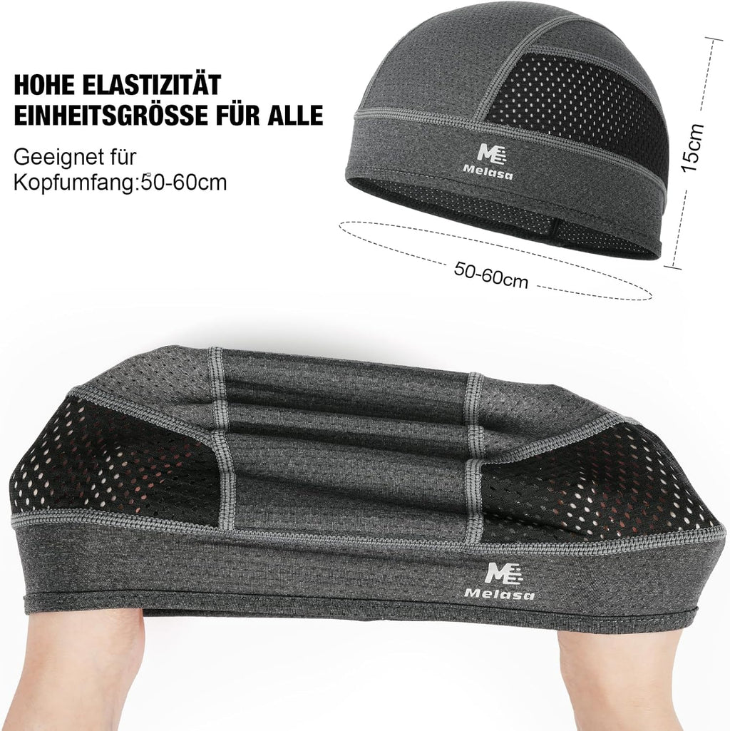 MELASA Cooling Skull Caps Helmet Liner, Lightweight Mesh Under Helmet Cycling Motorcycle Hard Hat Sweat Liner for Men Women