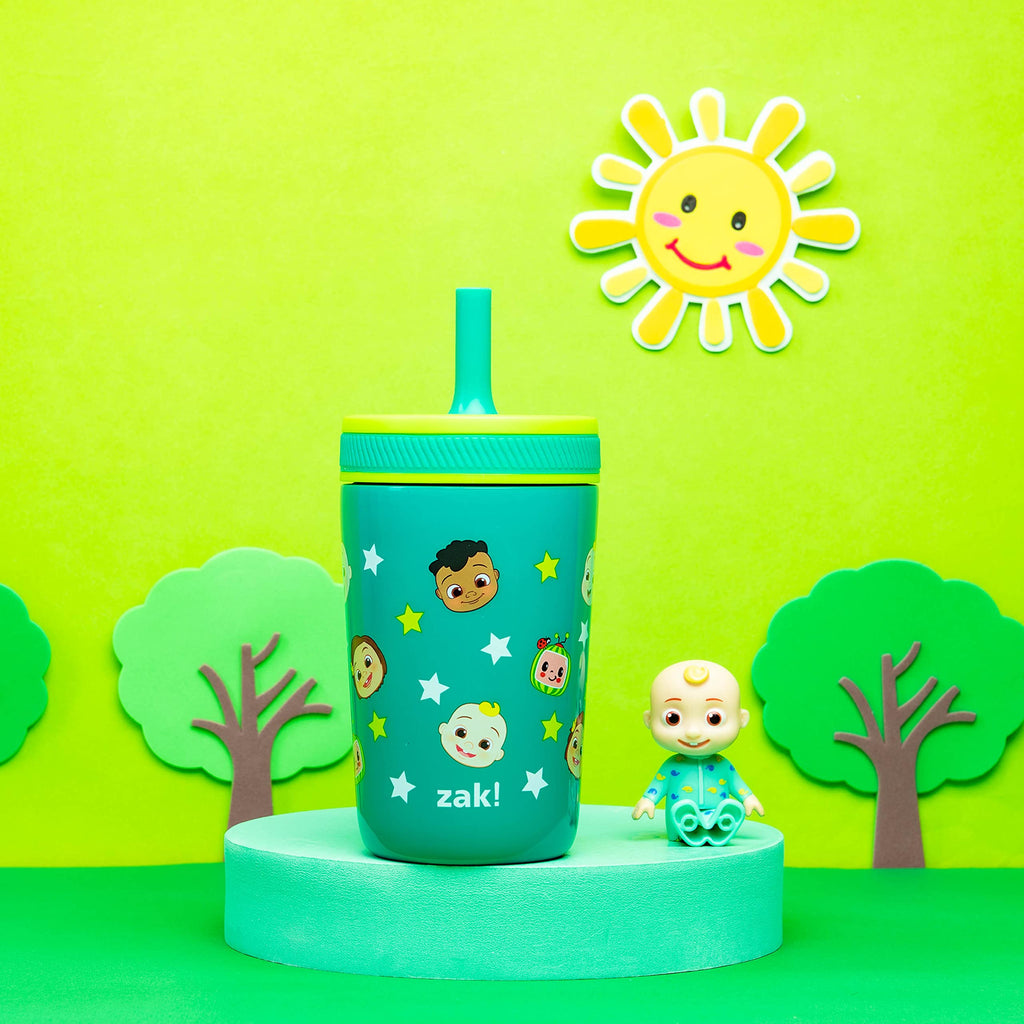 Zak Designs Disney Kelso Toddler Cups For Travel or At Home, 12oz Vacuum Insulated Stainless Steel Sippy Cup With Leak-Proof Design is Perfect For Kids (Mickey Mouse)