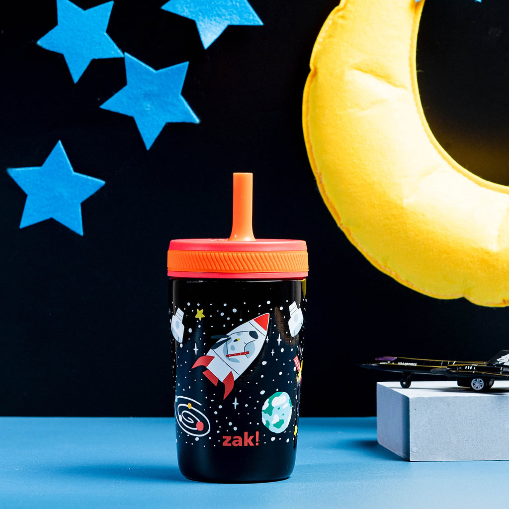Zak Designs Disney Kelso Toddler Cups For Travel or At Home, 12oz Vacuum Insulated Stainless Steel Sippy Cup With Leak-Proof Design is Perfect For Kids (Mickey Mouse)