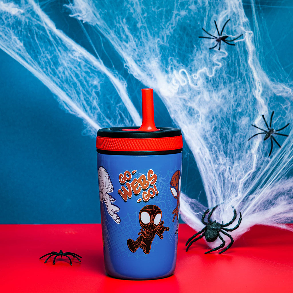 Zak Designs Disney Kelso Toddler Cups For Travel or At Home, 12oz Vacuum Insulated Stainless Steel Sippy Cup With Leak-Proof Design is Perfect For Kids (Mickey Mouse)