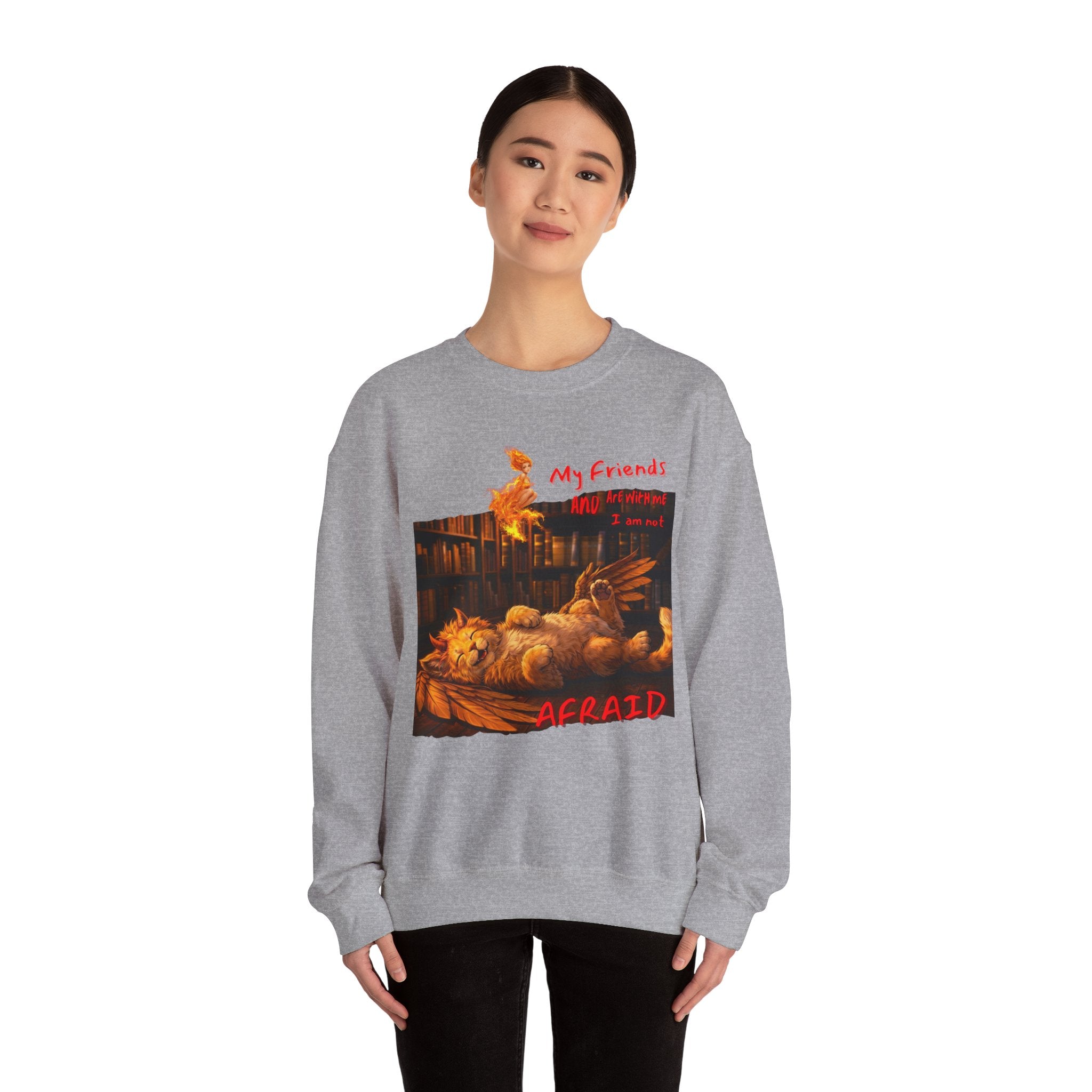 Creepy Chickens "My Friends Are Afraid" Crewneck Sweatshirt