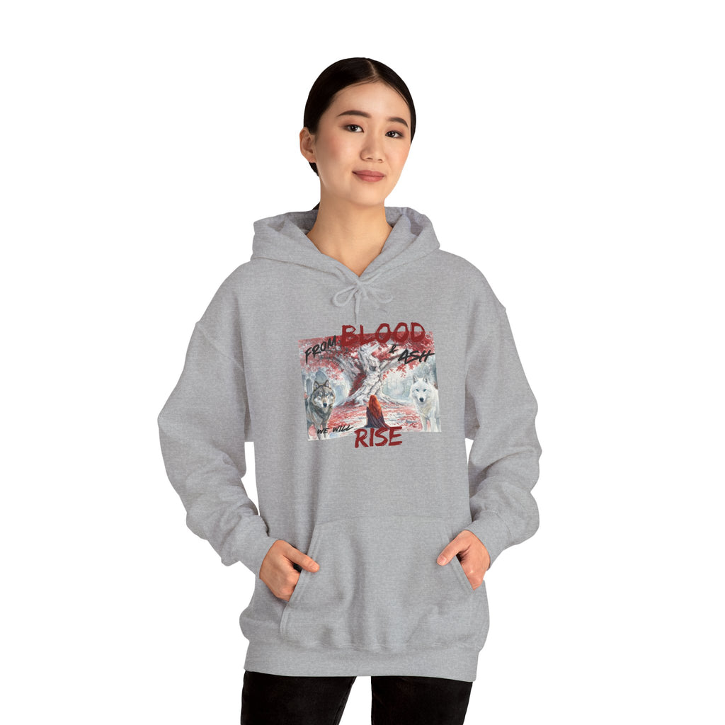 Hoodie – 'Blood Rise' Gothic Graphic Pullover